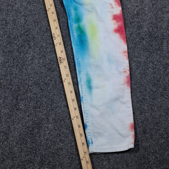 Abercrombie & Fitch Jeans  SZ 6L 28x33 Tie Dye Skinny Stretch Denim Pants Casual - Picture 3 of 9